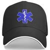 Star Of Life Print EMT Paramedic Emergency Medicine Baseball Cap Outdoor Sports Sunscreen Hats Women Men Y2k Cool Baseball Caps