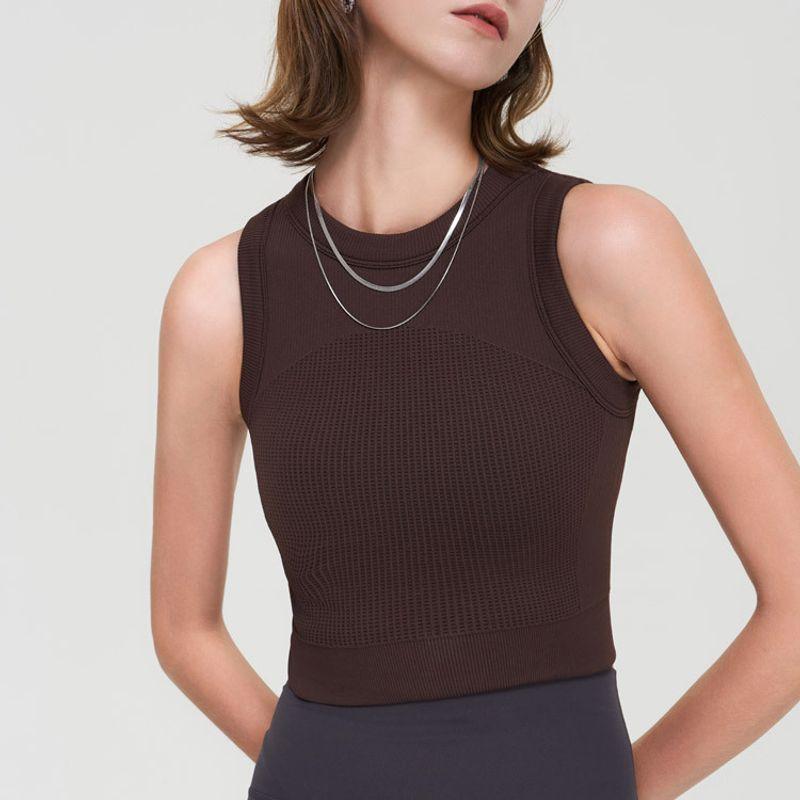 Autumn and Winter New Seamless Can Be Worn Outside Sports Underwear Vest Shockproof Fitness Yoga Clothes Bra Top One-Piece Cup