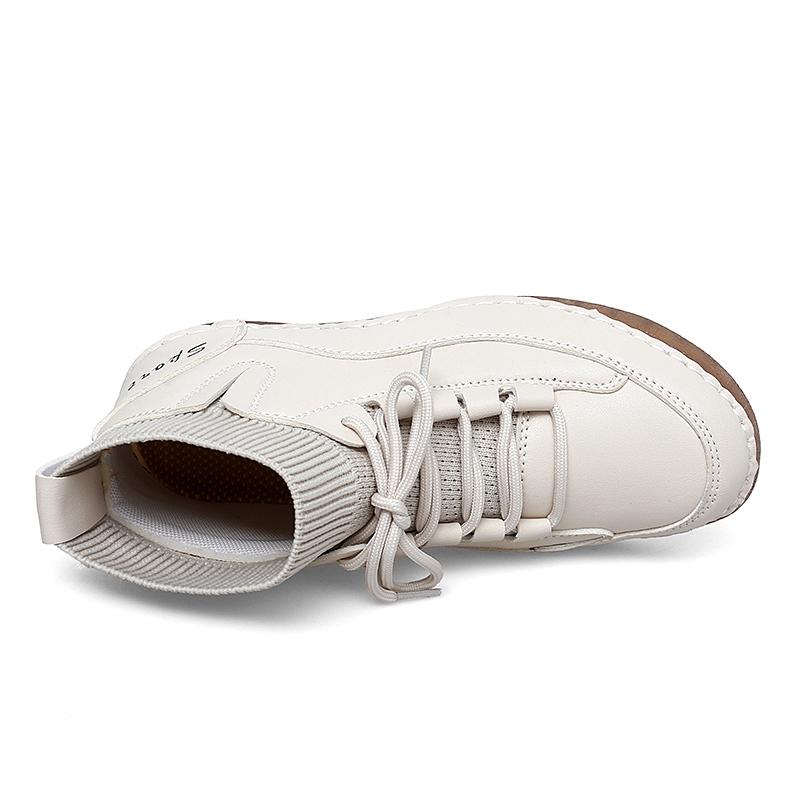 Women Hiking Shoes Driving Shoes High Top Beige Green Black Ankle Boots Casual Plus Size Outdoor Shoes