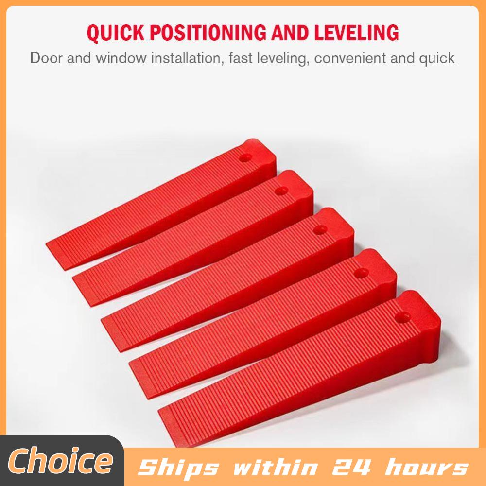 6pcs Leveling Position Wedges Shims Anti Slip Texture Plastic Wedge Set Installer Cushion Block Adjustment Tool for Door Window