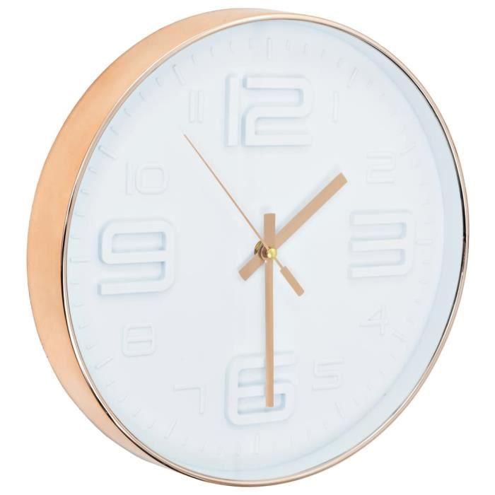 VidaXL Horloge murale avec aspect de cuivre 30,5 cm