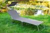 Foldable Garden Lounge With Roof Grey Steel Beach Chair Sun Chair
