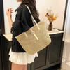 Summer New Straw Woven Large-capacity Casual Niche Beautiful Portable Shoulder Underarm Tote Bag
