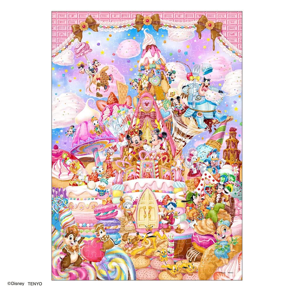 Tenyo [Vyrobeno v Japonsku] 300dílné puzzle Disney Mickey's Sweet Kingdom (Rozměr 30,5 x 43 cm) D-300-053 s lepidlem, špachtlí a servisní kartou
