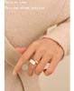 European-American Retro Fashion White Pearl Open Ring, Women's 18K Gold-Plated Titanium Steel Jewelry