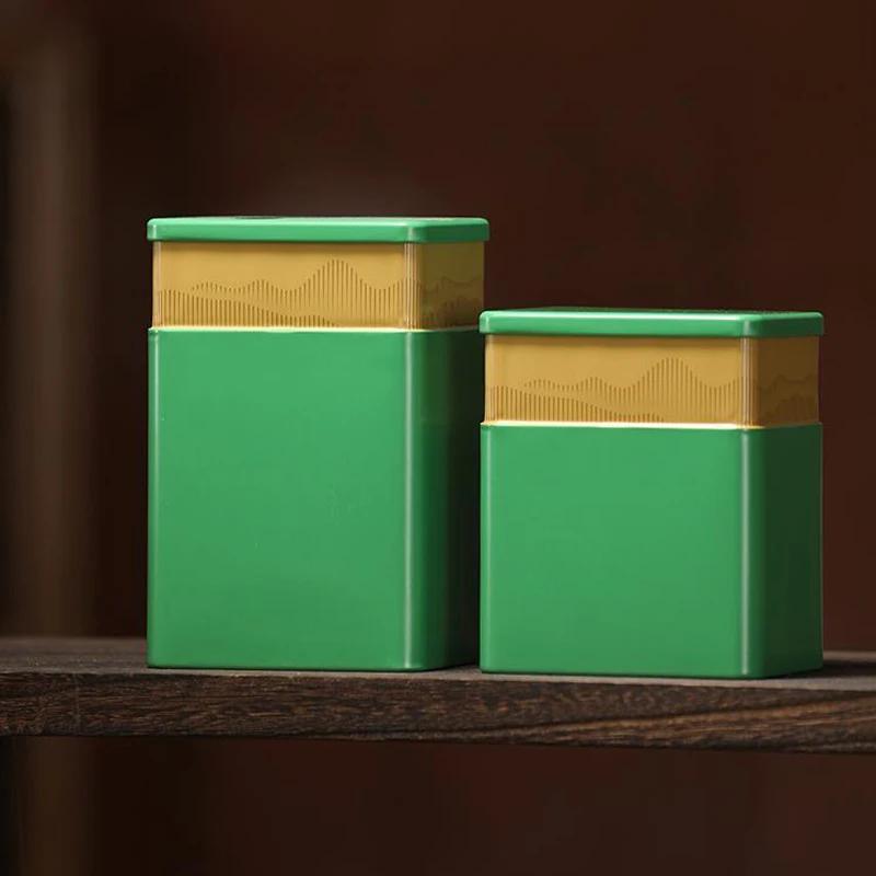 1 Stück Mini Leere Tee-Dose Haushalt Grün Schwarztee Versiegeltes Glas Tragbar Zuhause Kleine Tee-Verpackungsbox Weißblech Aufbewahrungsdosen