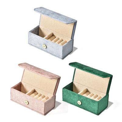 Stylish Jewelry Case Travel Jewelry Holder Compact Jewelry Box Plush Material Perfect Gift for Fashionable Women Girls