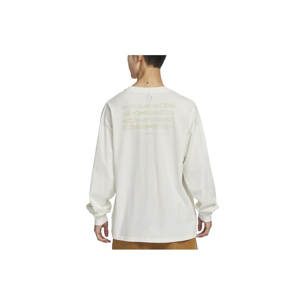 Nike Crew Neck Pullover Long Sleeve T-Shirt With Logo Men Tops Sail-White DZ5220-133