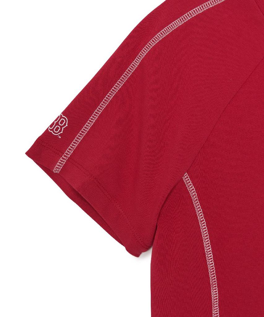 Emelbi Women'S Sporty Track Crop Short Sleeve T-Shirt Bos (Red)