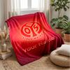 Mainz 05 Custom Name Text Flannel Blanket Soccer Logo Personalized Fleece Throw Blanket Special Gift For Sofa Bedroom Home
