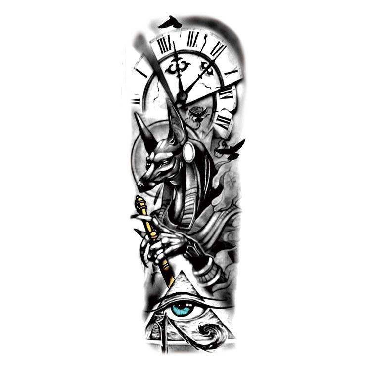 Full Arm Flower Arm Big Pattern Wind Lion Wolf Sexy Simulation Tattoo Water Transfer Tattoo Sticker