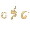2025 Retro Snake Pattern C-Shaped Earring Set with Ear Cuff