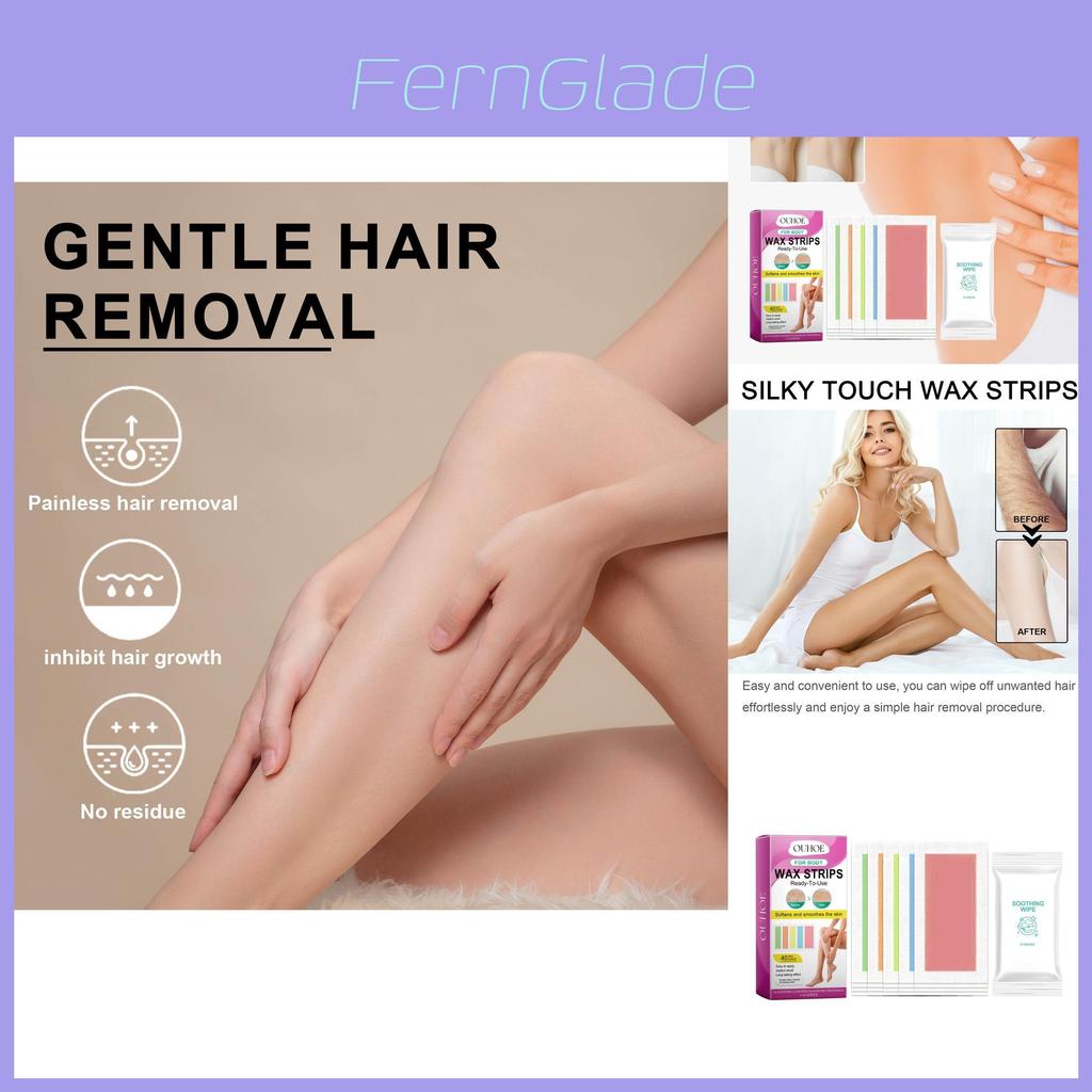 Ouhoe Gentle And Quick Hair Removal Wax Strips For Underarms Legs Arms And Body