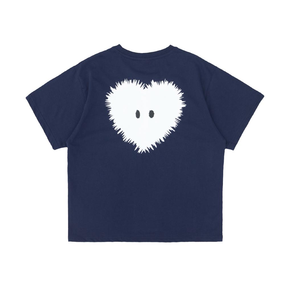 Tomseubeolseudei Love Me Half T-Shirt Navy
