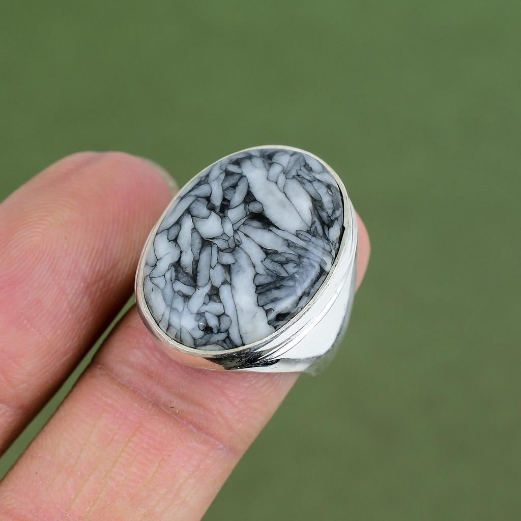 Pinolith-Jaspis Ring 925 Sterling Silber Ring Edelstein Handgefertigter Ring Schöner Pinolith-Jaspis Schmuck Geschenke Für Ihn In Ringgröße Erhältlich