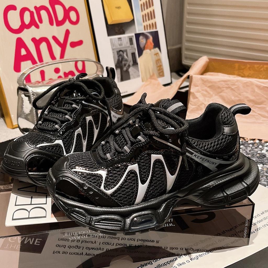 Dad Shoes Women Ins Super Hot Old Polished Thick-soled Muffin Dad Shoes Retro Sneakers Small Casual Shoes