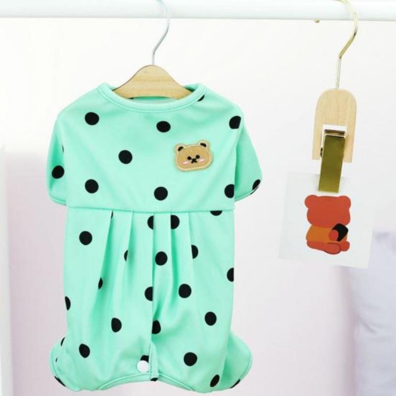 Pet Supplies Bear Polka Dot Belly Protection Home Clothes Dog Clothes Spring and Summer Thin Clothing