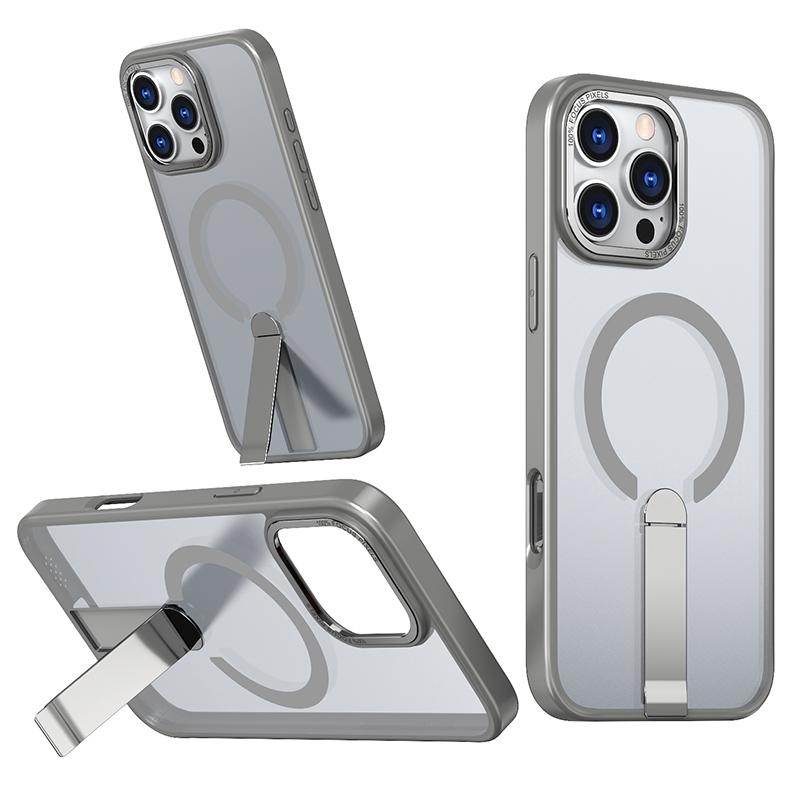 For Magsafe Magnetic Wireless Charging Metal Bumper Phone Case For iPhone 16 Pro Max E 14 11 12 13 15 Pro Max Hard PC Back Cover