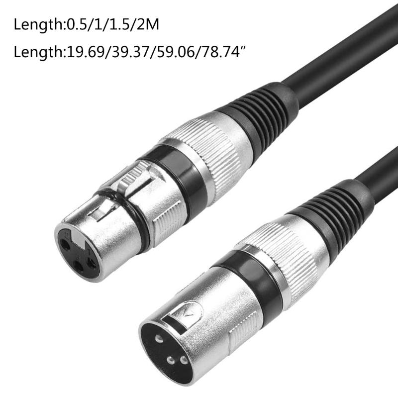 3Pin XLR Stable Connection Cable Male to Female Plug Radio Cable Shielded Suitable For Mixers Microphone Amplifier