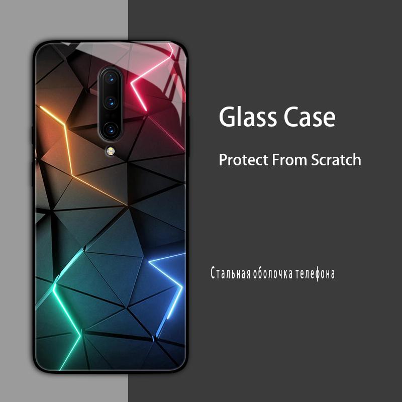 For Oneplus 7 Pro Case Cover Tempered Glass Case Hard Shockproof Coque Bumper For One Plus 7T Pro 7 T Protect Case oneplus7T