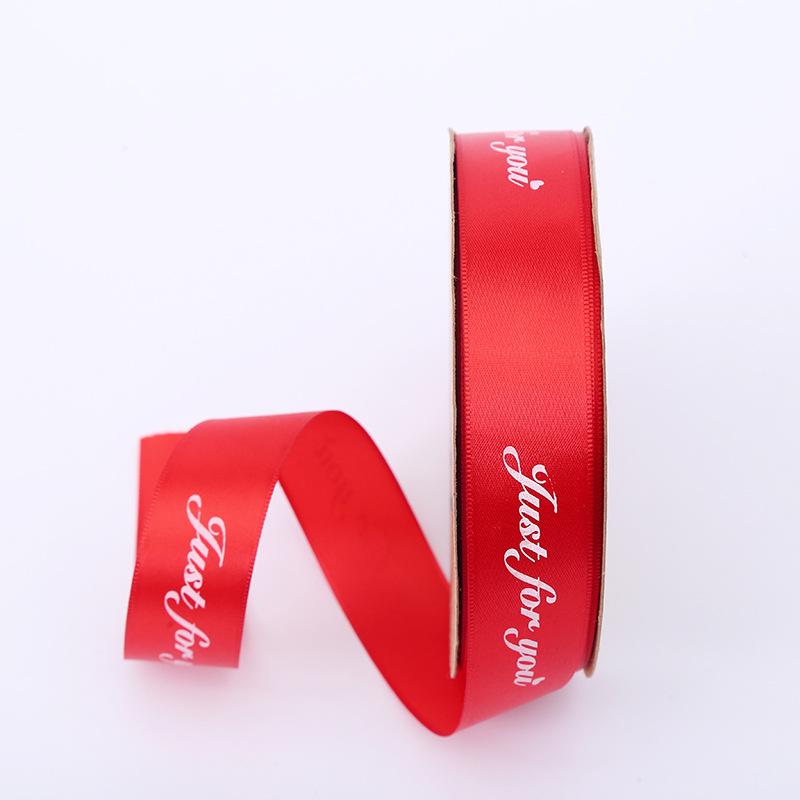 2.5cm Satin Ribbon for Gift Boxes, Cakes, and Flowers - Decorative Bowknot and Woven Colored Ribbon