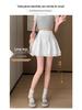 Letní nadýchaná sukně s vysokým pasem a mašlí se všitými bezpečnostními šortkami - Dámský design proti odhalení