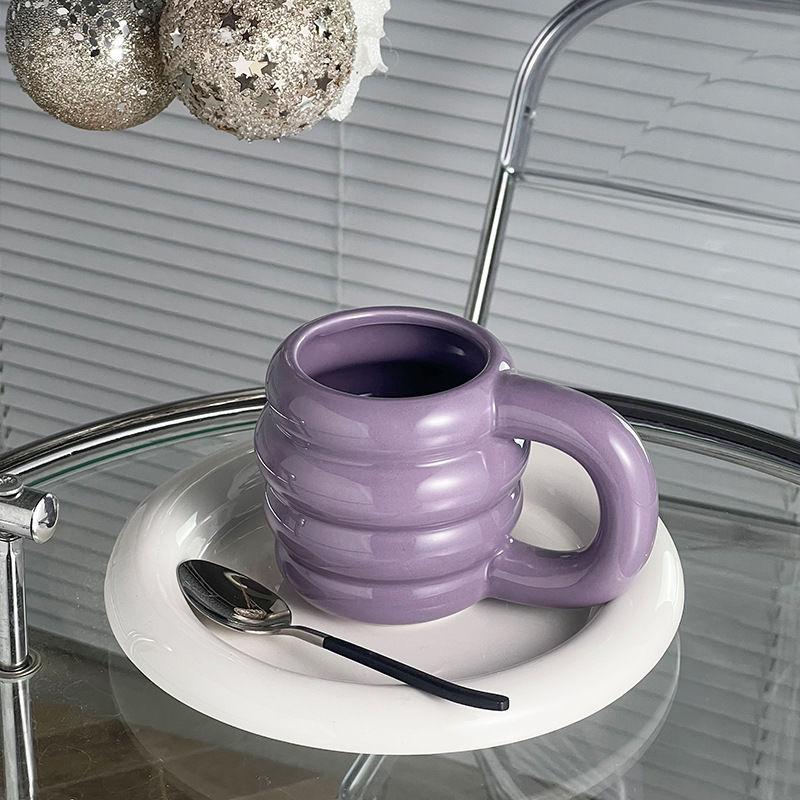 2024 New Mug INS Ceramic Cup with Lid Coke Coffee Tea Milk Couples Water Cups Wholesale