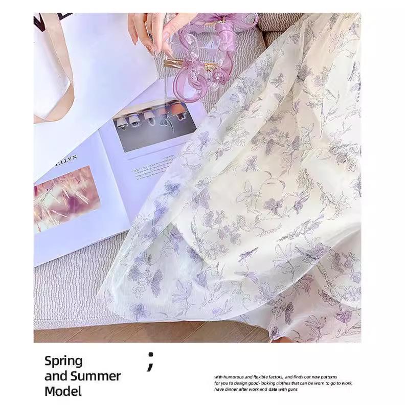 Uformell blomstrete festkjole sommer hvit chiffon lang kjole elegant kort erme fe kjoler for kvinner klær vestidos