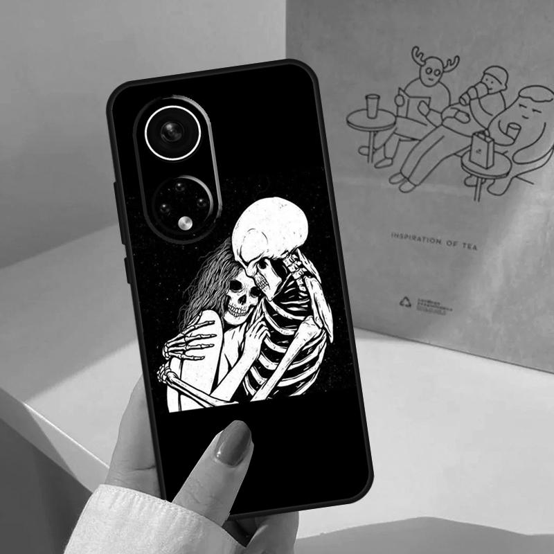 Skeleton Skull Kiss Case For Honor Magic 7 Lite 5 6 8 Pro Cover For Honor 400 200 90 70 50 X8a X8b X9a X9b X9c