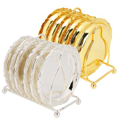 Coaster European‑Style Retro Metal Heat Insulation Crafts Pattern Home Decoration
