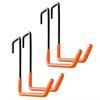 4Pcs Wall Mounted Metal Garage Hook Set Anti-Slip Coated Hanging Items Rafter Hangers Hooks Heavy Duty S-Hooks
