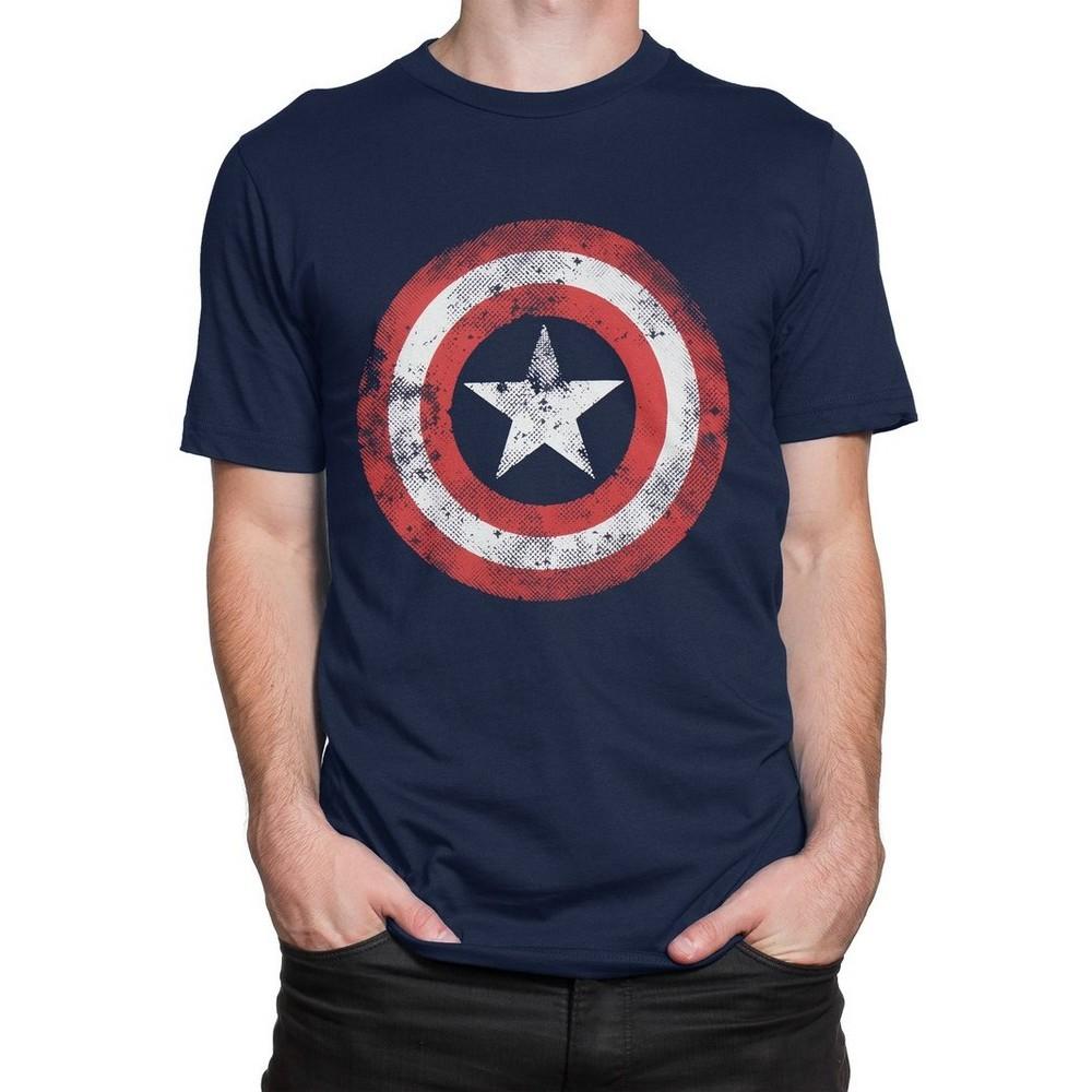 Captain America Mens Movie Shield T-Shirt