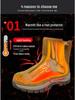 Men's Winter High-Top Outdoor Boots with Thick Fur Lining