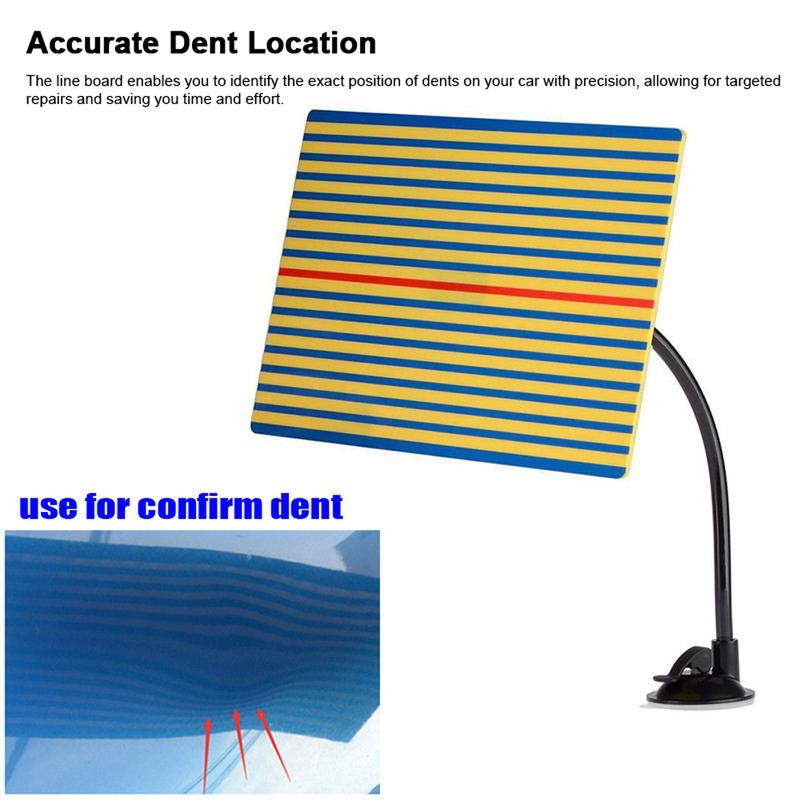 Dent Reflector Line Board Paintless Dent Repairing Tool with Adjustable Holder for Car Body Dent Removal Dent Reflector Board