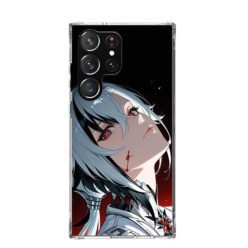 Arlecchino Genshin Impact Phone Case For Samsung Galaxy S25 Edge S24 S23 S22 S21 FE S20 Ultra S10 Plus + Art Customized Coque