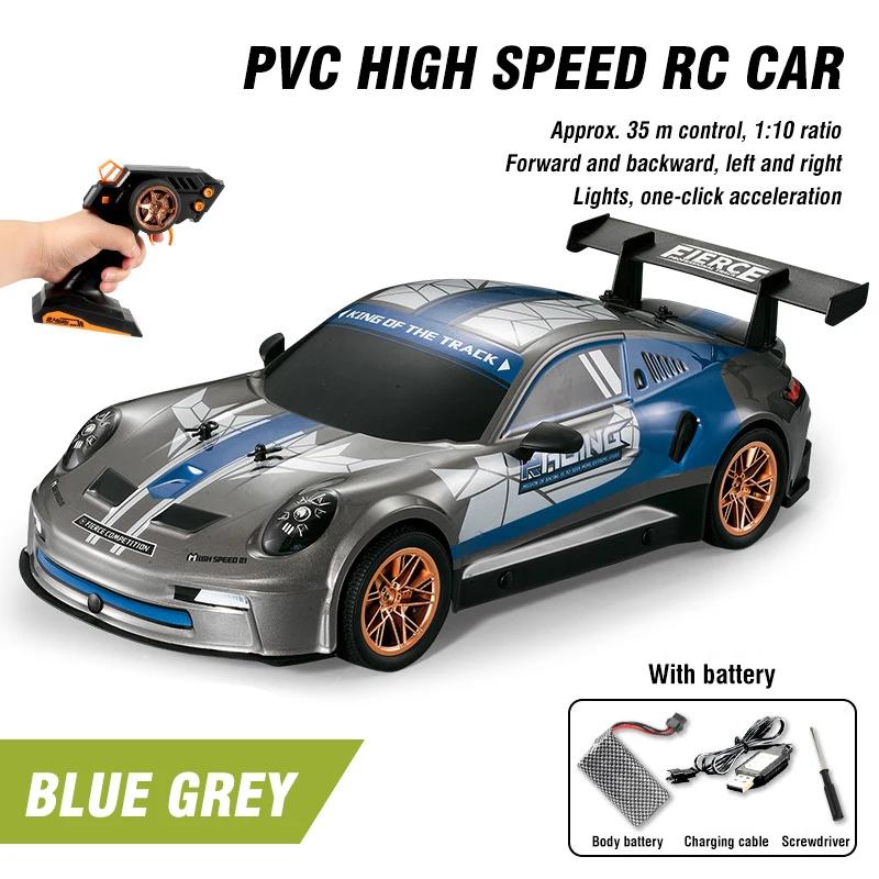 1/10 2.4G Remote Control Racing Car Large PVC High-Speed Drift Cars Competition Vehicle Boys Race Car Game Toy for Children Gift