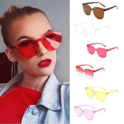 Rimless Lace Päikeseprillid Jelly Läbipaistvad päikeseprillid