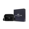 Coach Warner 22 Detachable Strap Zipper Closure Leather Crossbody Bag Small Men bags Black CW218-SVBK