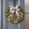 30cm Christmas Wreath with Pine Cones & Ornaments for Window Decoration