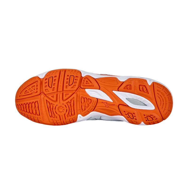 Mizuno Wave Supersonic CN Training Sports Durable Breathable Lightweight Low-Top Volleyball Shoes Unisex sneaker White Orange V1GA216161