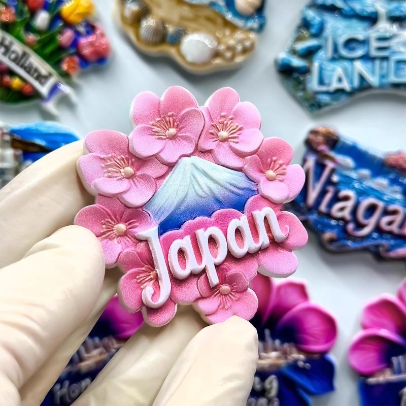 Japan Refrigerator Stickers Tokyo Travel Souvenirs Sakura Kimono Hokkaido Fridge Magnets Home Decoration Wedding Gifts