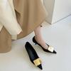 2025 neu guter Temperament Tochter Stil spitze hohe Absätze Damen dünne Absätze Frühling dünne schwarze einzelne Schuhe Damen