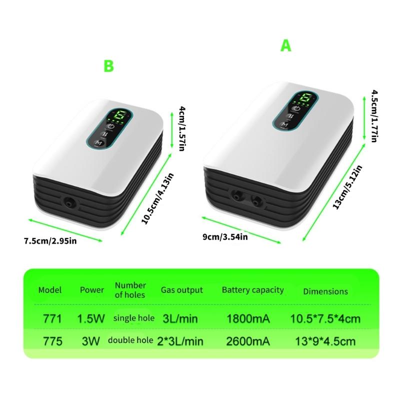 High Efficiency USB Oxygen Pump for Fishtanks with Efficient Output ABS Plastic Construction Low Noise Design Air Pumps