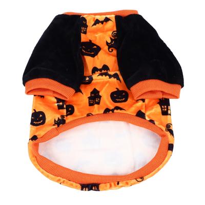 Halloween Dog Shirt Unique Cute Pumpkin Bat Pattern Comfortable Pet Holiday Costume for Small Large Dogs M
