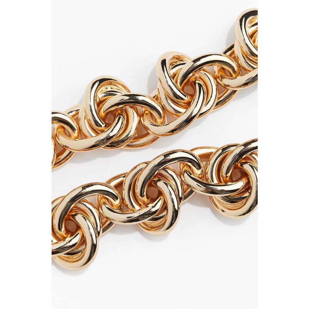 Knot Detail Chain Necklace Gold Color 1256478001