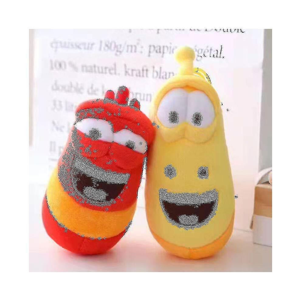 3 Pcs Larva Plush Toys Yellow Insect Red Insect Cartoon Larva Toys Stuffed Doll 9 Inches