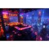 1pc frameless Cyberpunk Night City Landscape Poster Future Neon Lights Bar Design Canvas Wall Art for Living Room Home Decor