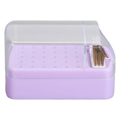 Suporte para Brocas de Unha com 30 Furos com Escova de Limpeza, Recipiente de Armazenamento à Prova de Pó, Caixa para
