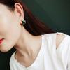 1 Pair Ear Studs Rhinestone Geometric Electroplating Luxury High Gloss Ear Decoration Jewelry Faux Crystal Engagement Earrings Anniversary Gifts