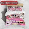 3pcs Duvet Cover Set (1*Duvet Cover + 2*Pillowcase, Without Core), Custom Name Labubu Pattern Bedding Set, Home Bedroom Decor Gift
